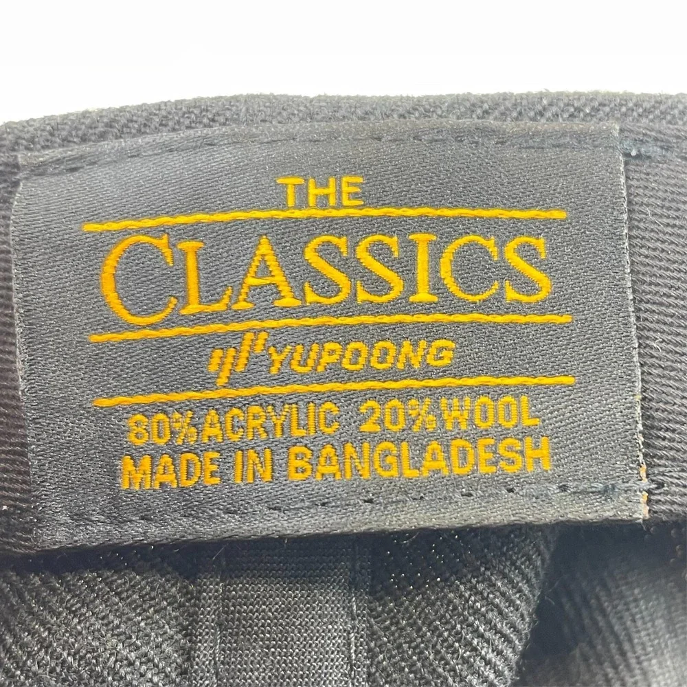 Yupoong Classics Trucker Hat Baseball Cap Black Skull SnapBack - Picture 7 of 8